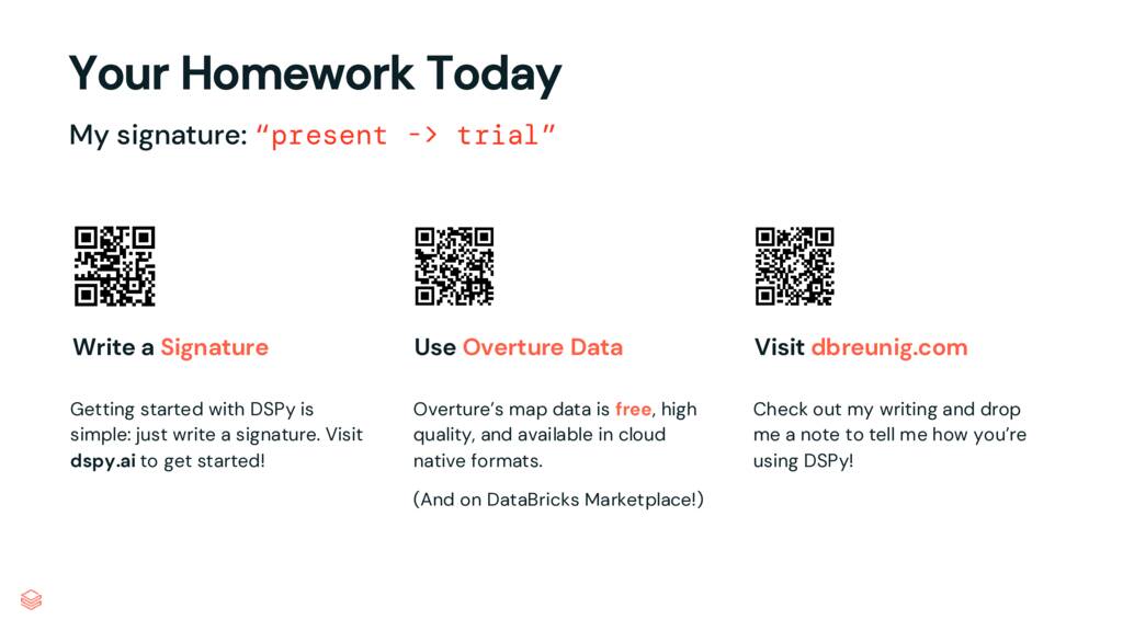 Three QR codes with action items for getting started